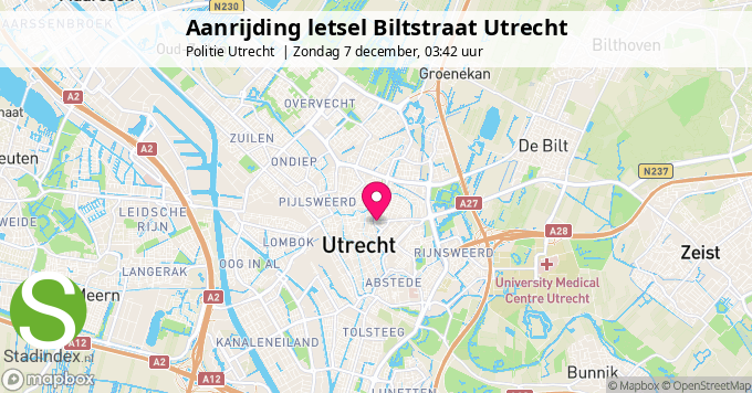 Aanrijding letsel Biltstraat Utrecht