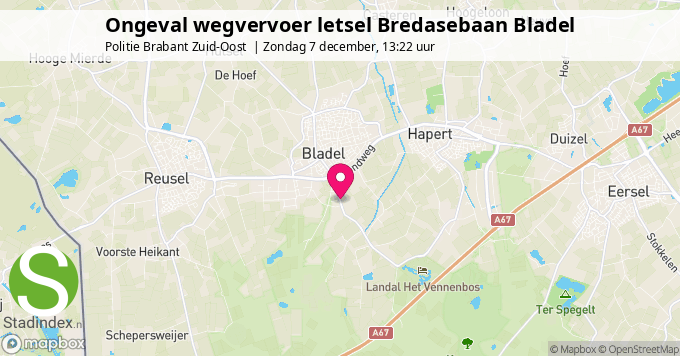 Ongeval wegvervoer letsel Bredasebaan Bladel