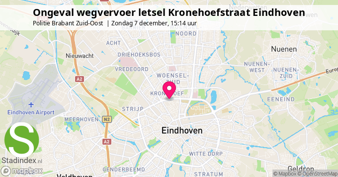 Ongeval wegvervoer letsel Kronehoefstraat Eindhoven