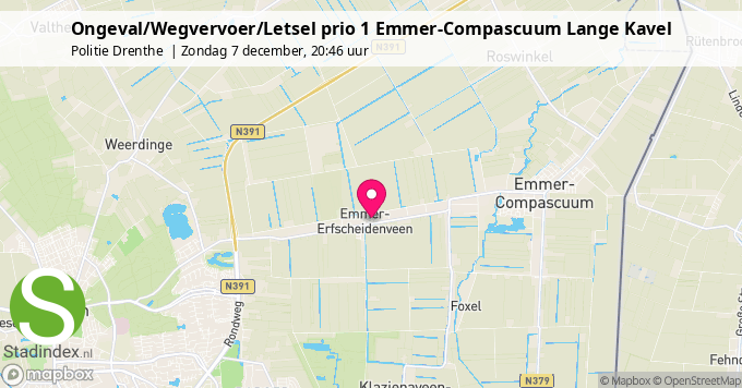 Ongeval/Wegvervoer/Letsel prio 1 Emmer-Compascuum Lange Kavel