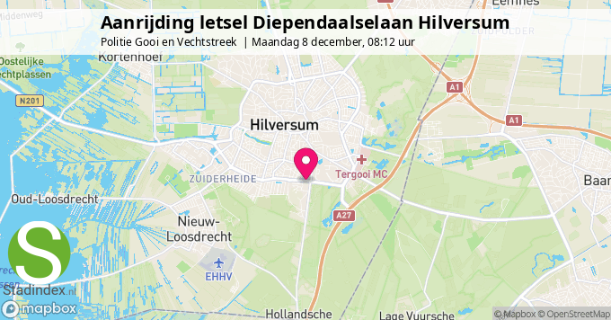 Aanrijding letsel Diependaalselaan Hilversum