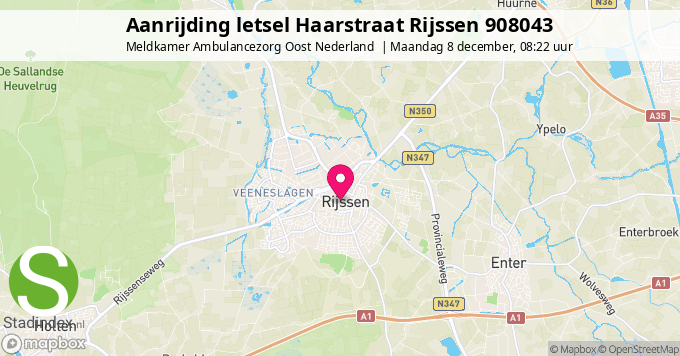 Aanrijding letsel Haarstraat Rijssen 908043