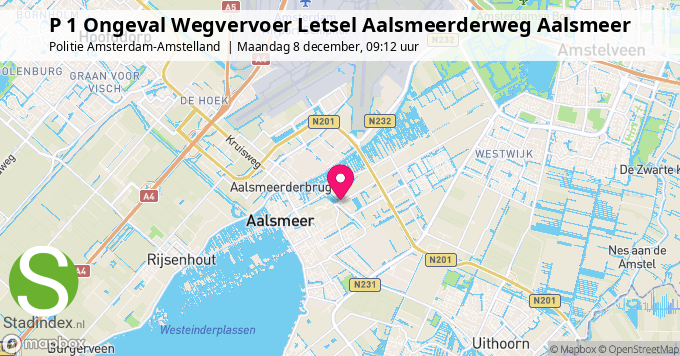 P 1 Ongeval Wegvervoer Letsel Aalsmeerderweg Aalsmeer