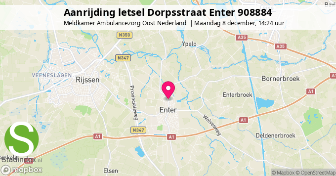 Aanrijding letsel Dorpsstraat Enter 908884
