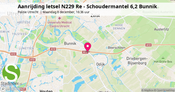 Aanrijding letsel N229 Re - Schoudermantel 6,2 Bunnik