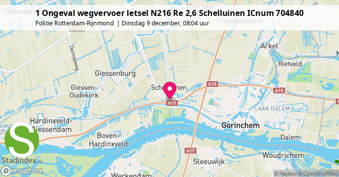 1 Ongeval wegvervoer letsel N216 Re 2,6 Schelluinen ICnum 704840