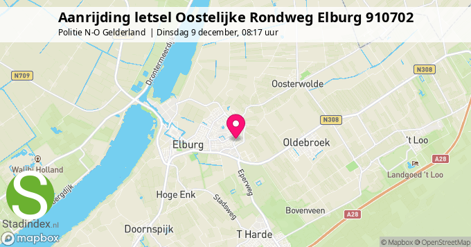 Aanrijding letsel Oostelijke Rondweg Elburg 910702