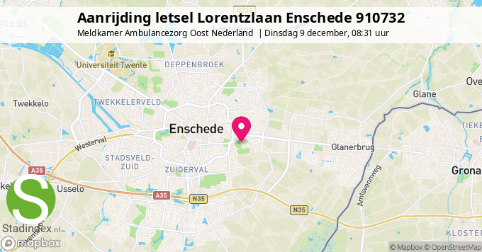 Aanrijding letsel Lorentzlaan Enschede 910732