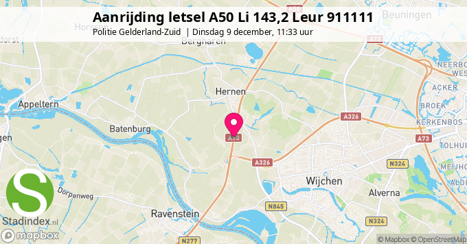 Aanrijding letsel A50 Li 143,2 Leur 911111