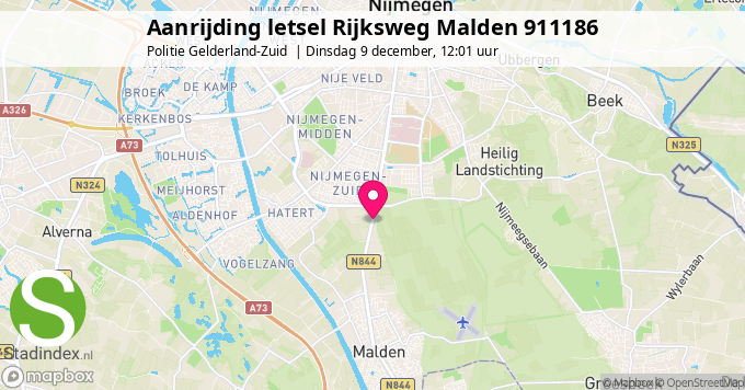 Aanrijding letsel Rijksweg Malden 911186