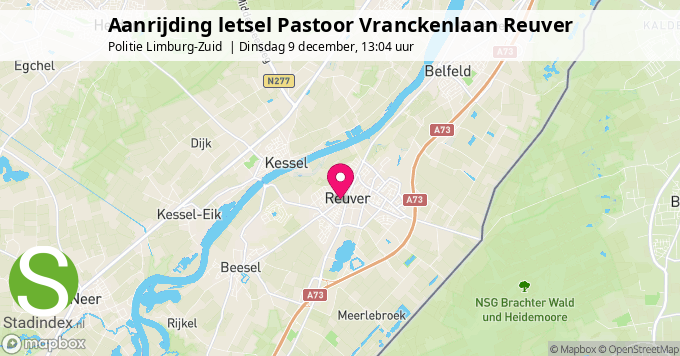 Aanrijding letsel Pastoor Vranckenlaan Reuver