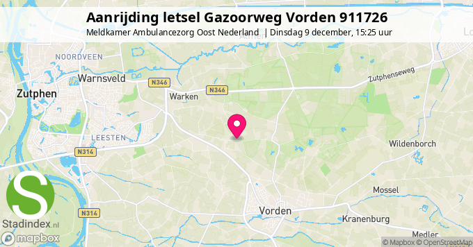 Aanrijding letsel Gazoorweg Vorden 911726