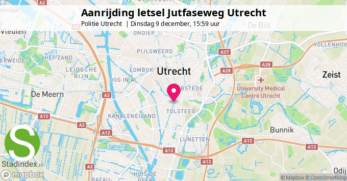 Aanrijding letsel Jutfaseweg Utrecht