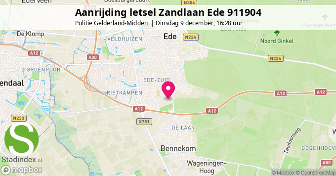 Aanrijding letsel Zandlaan Ede 911904
