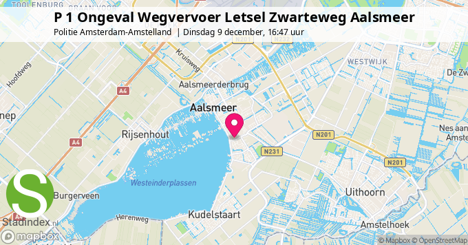 P 1 Ongeval Wegvervoer Letsel Zwarteweg Aalsmeer