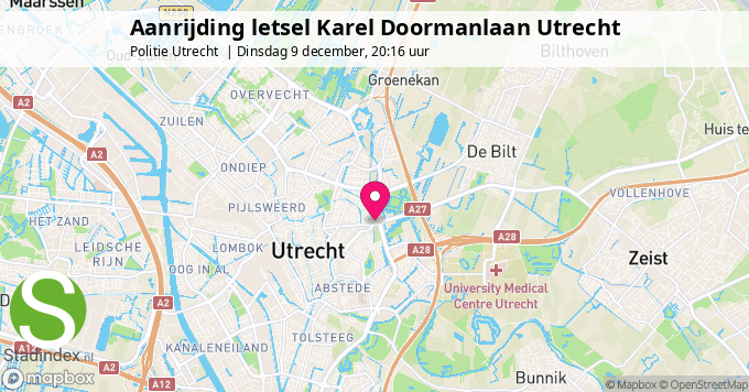 Aanrijding letsel Karel Doormanlaan Utrecht