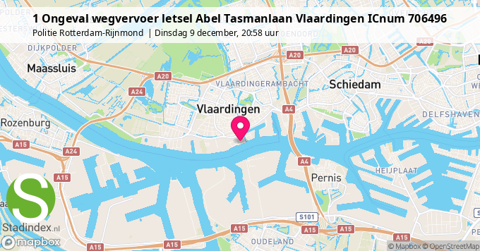 1 Ongeval wegvervoer letsel Abel Tasmanlaan Vlaardingen ICnum 706496