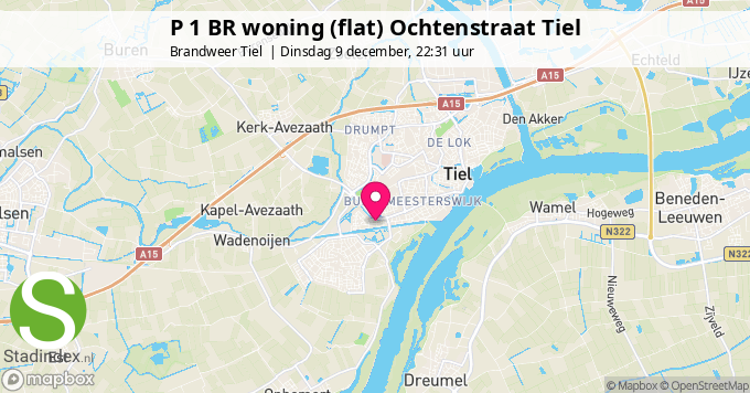 P 1 BR woning (flat) Ochtenstraat Tiel