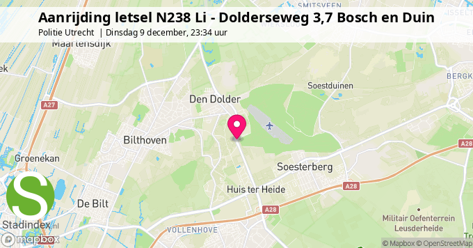 Aanrijding letsel N238 Li - Dolderseweg 3,7 Bosch en Duin