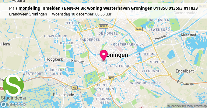 P 1 ( mondeling inmelden ) BNN-04 BR woning Westerhaven Groningen 011850 013593 011833