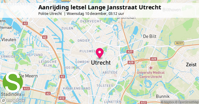 Aanrijding letsel Lange Jansstraat Utrecht
