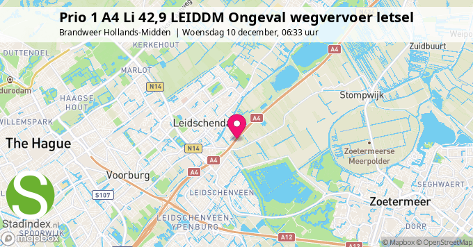 Prio 1 A4 Li 42,9 LEIDDM Ongeval wegvervoer letsel