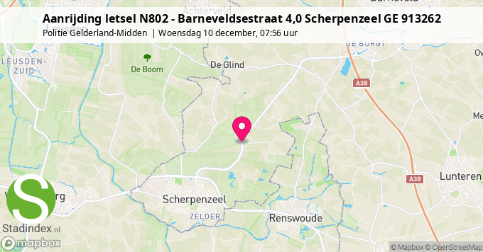 Aanrijding letsel N802 - Barneveldsestraat 4,0 Scherpenzeel GE 913262