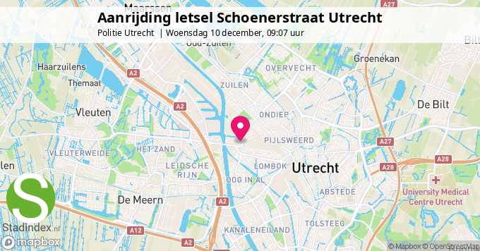 Aanrijding letsel Schoenerstraat Utrecht