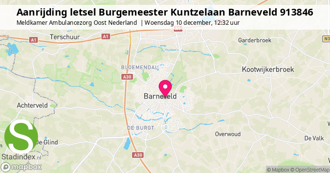 Aanrijding letsel Burgemeester Kuntzelaan Barneveld 913846
