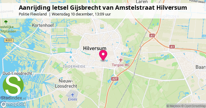 Aanrijding letsel Gijsbrecht van Amstelstraat Hilversum