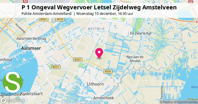 P 1 Ongeval Wegvervoer Letsel Zijdelweg Amstelveen