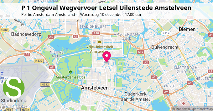 P 1 Ongeval Wegvervoer Letsel Uilenstede Amstelveen
