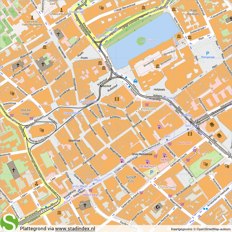 Plattegrond Den Haag Centrum