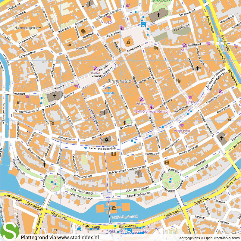 Plattegrond Groningen Centrum